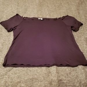 NWOT Boutique Off the Shoulder black blouse